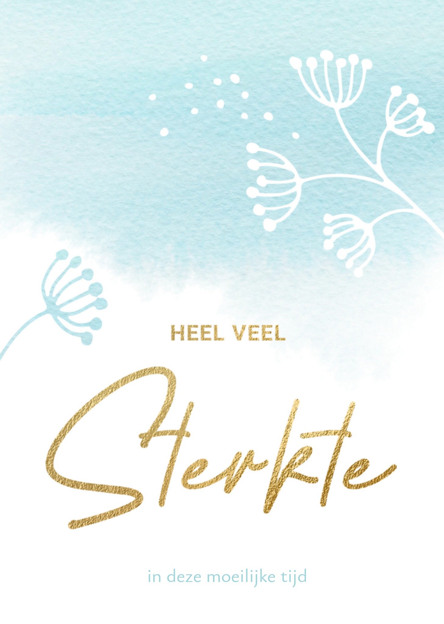 Sterkte kaart aquarel Kaart Luckz