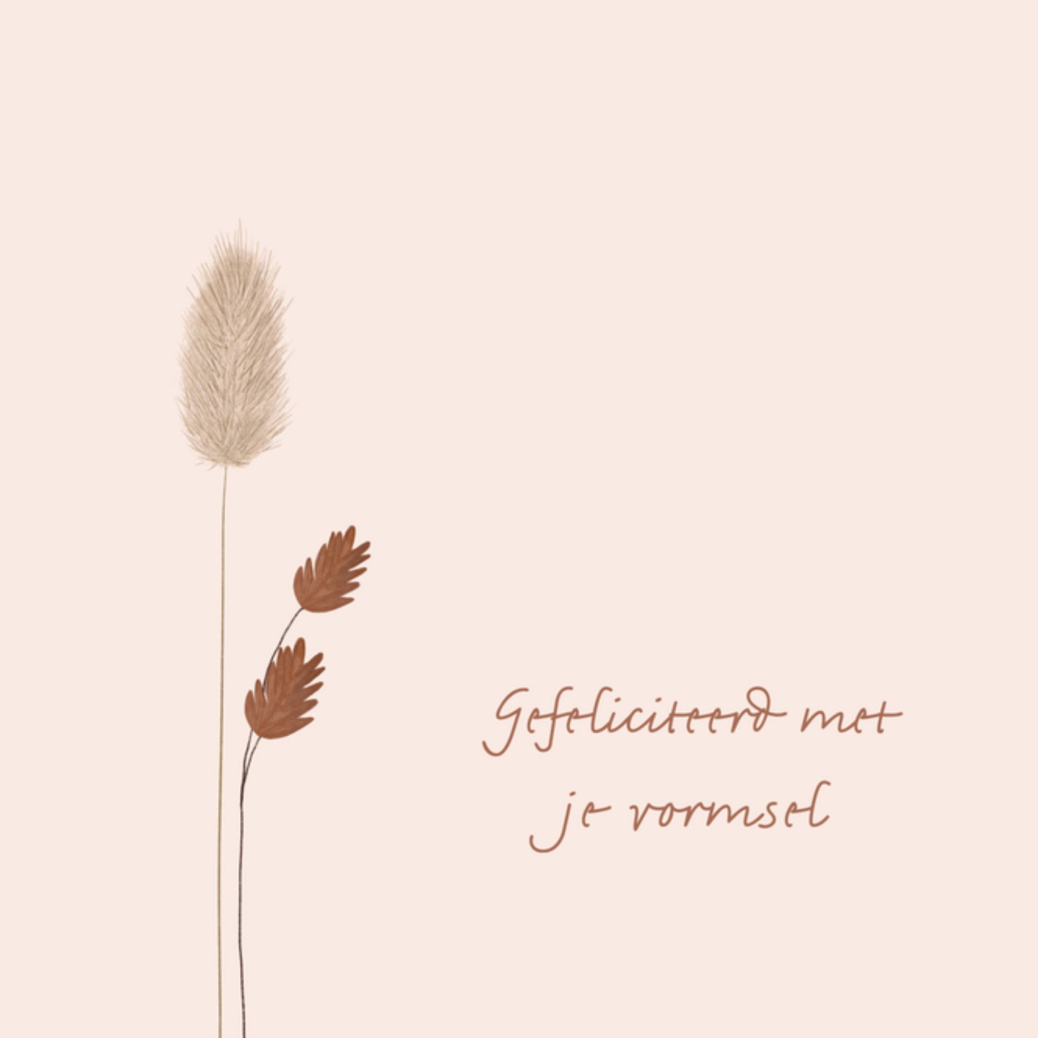 Greetz Vormselkaart minimalistisch Vierkant