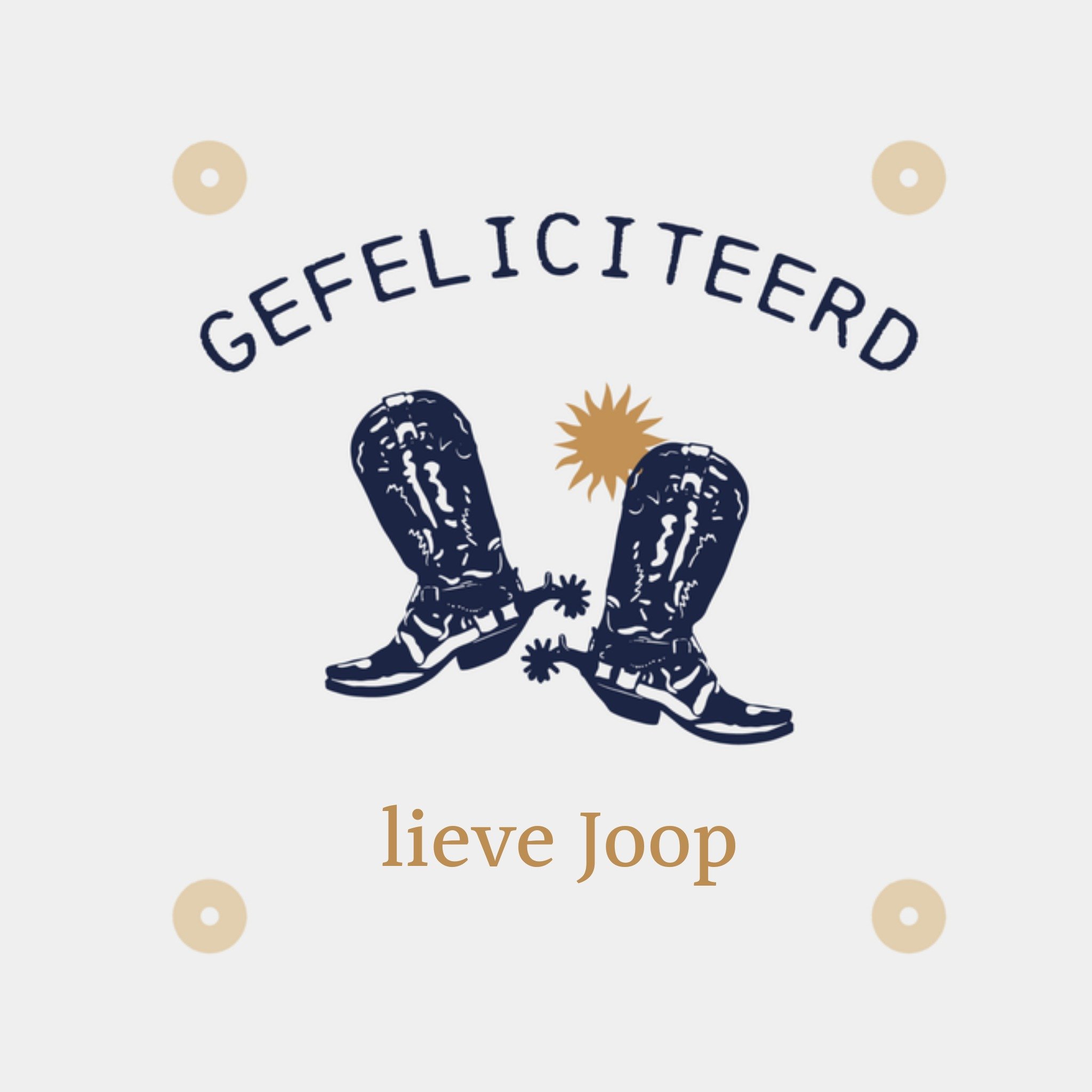 Greetz Verjaardagskaart western Vierkant