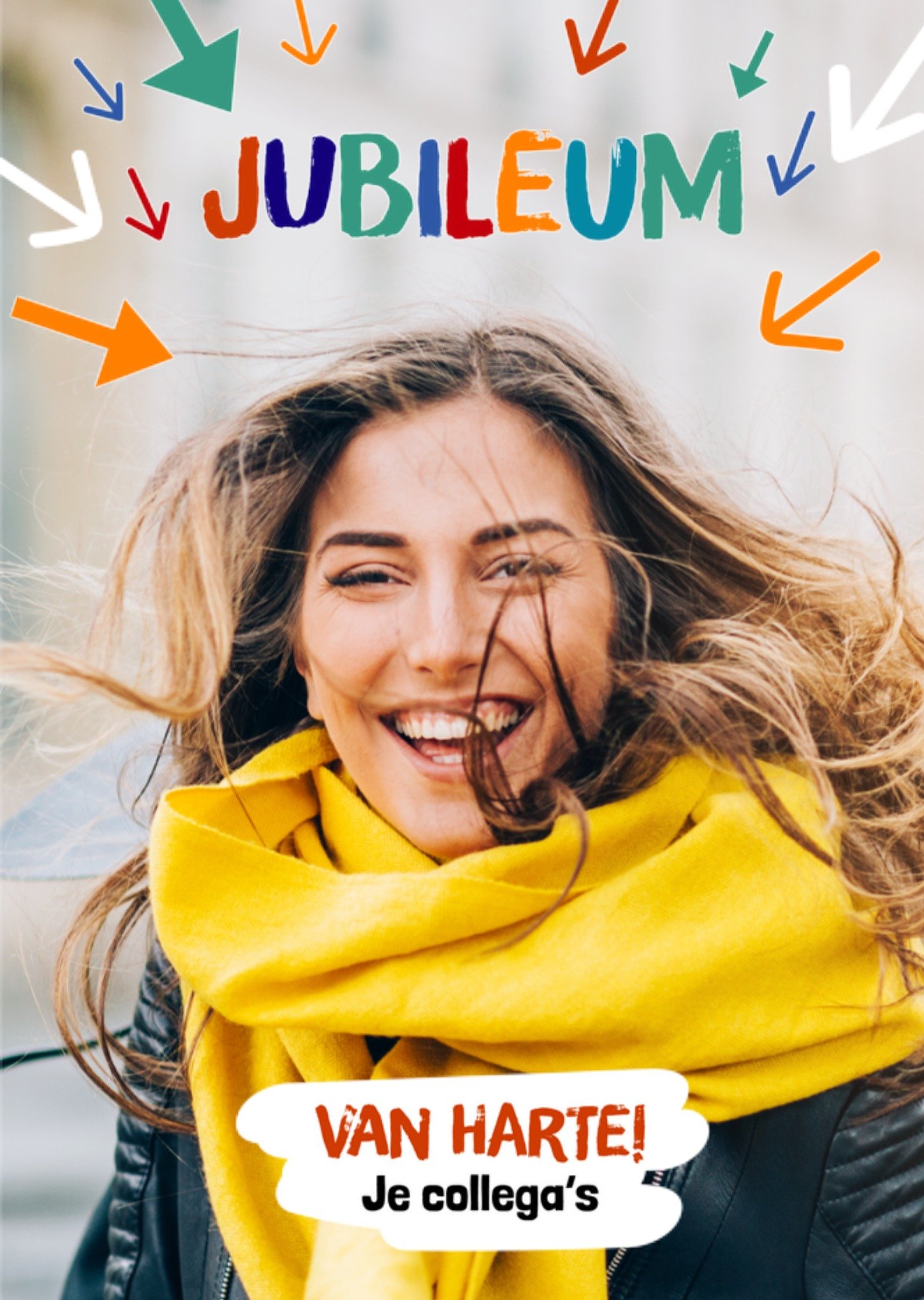 Werk jubileum kaart Van Harte Greetz