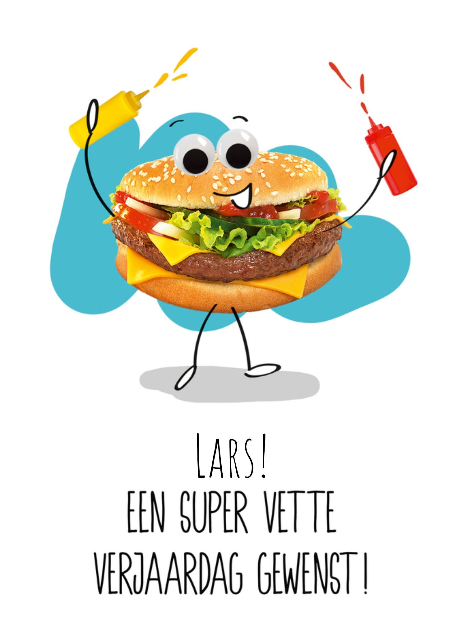 Gefeliciteerd Hamburger Kaart Paperclip