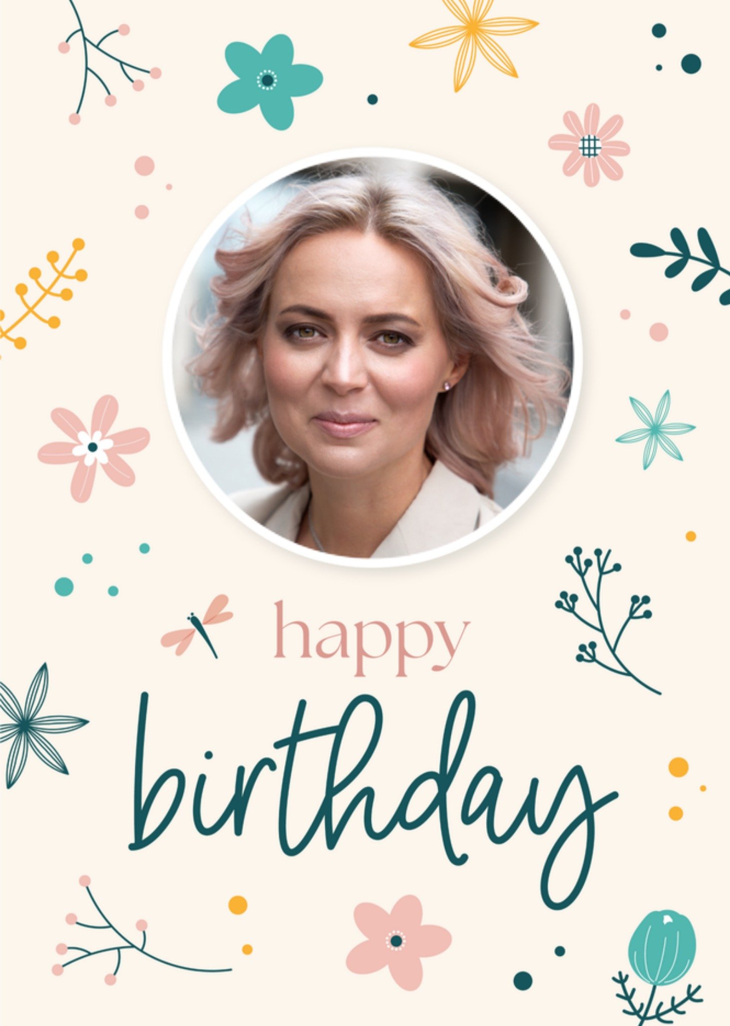 Verjaardagskaart Bloemen Met foto Kaart Papercute