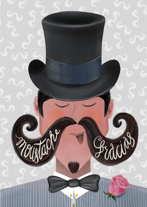 Patricia Hooning | Bedankt kaart | Moustache Gracias