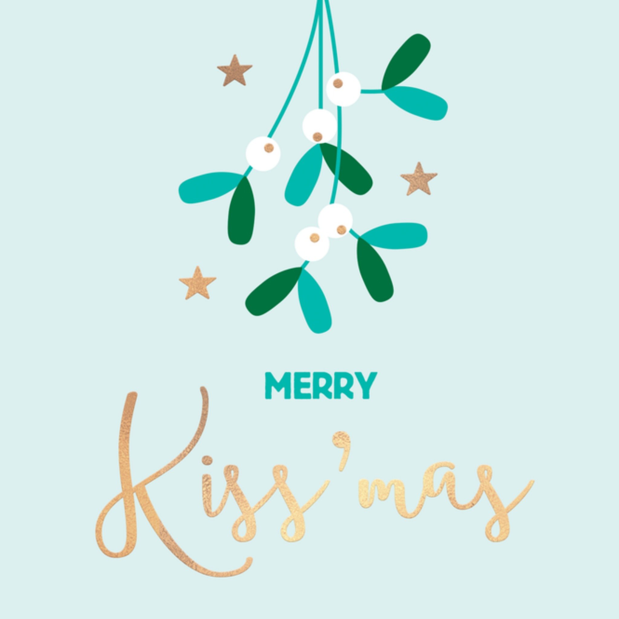 TMS Kerstkaart Merry Kiss