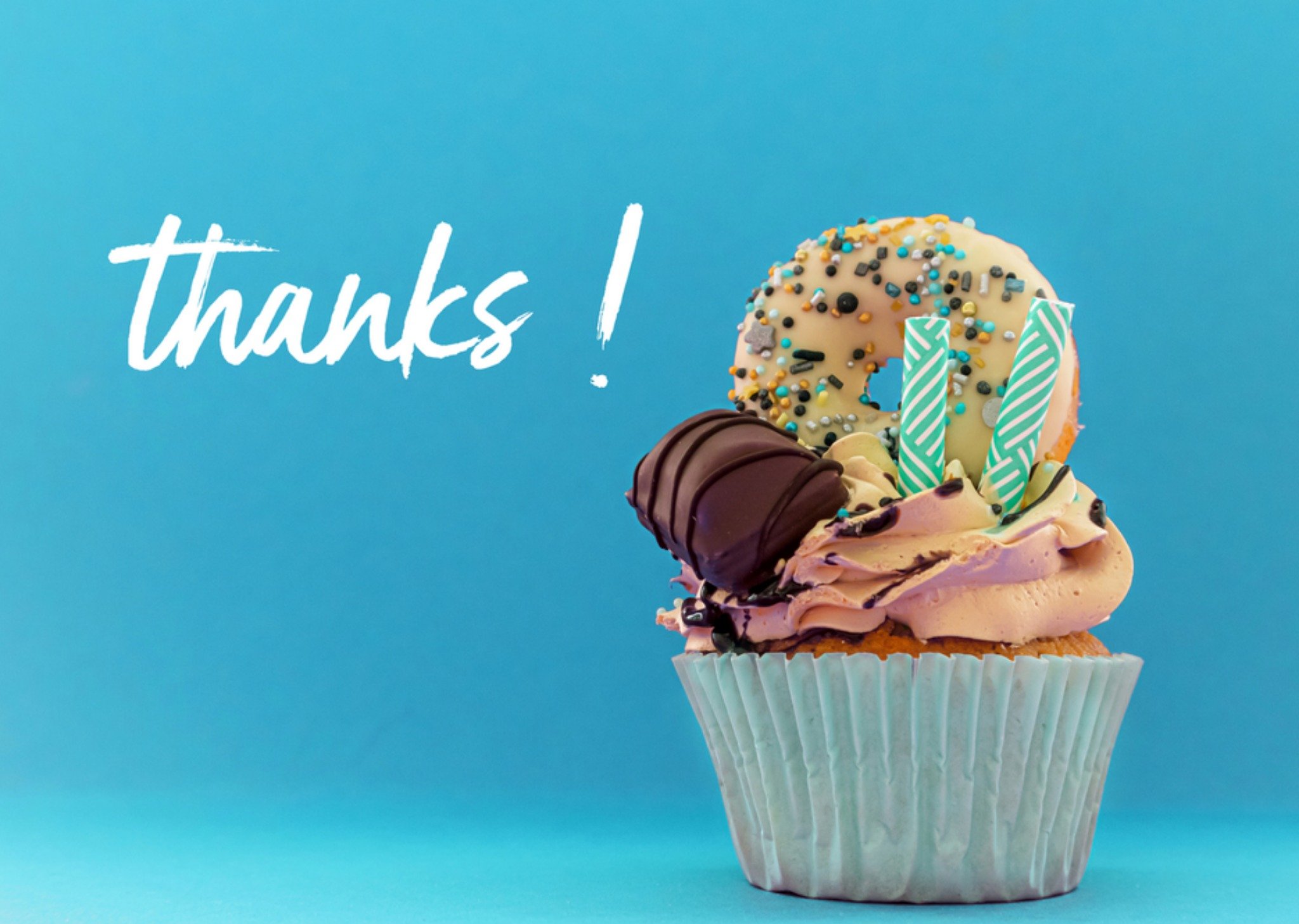 Bedankkaart cupcake Kaart Photoflash