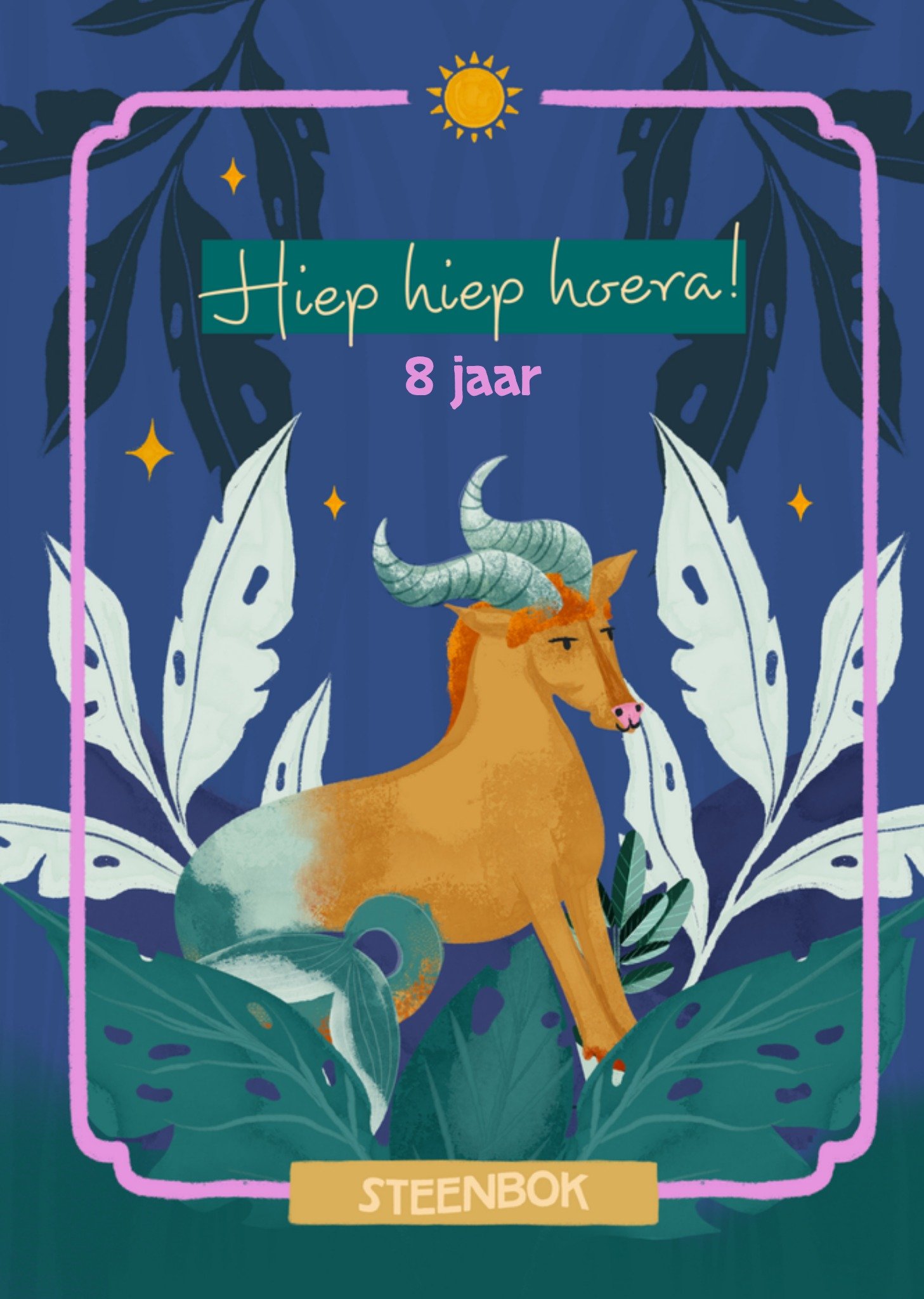 Verjaardagskaart steenbok Greetz