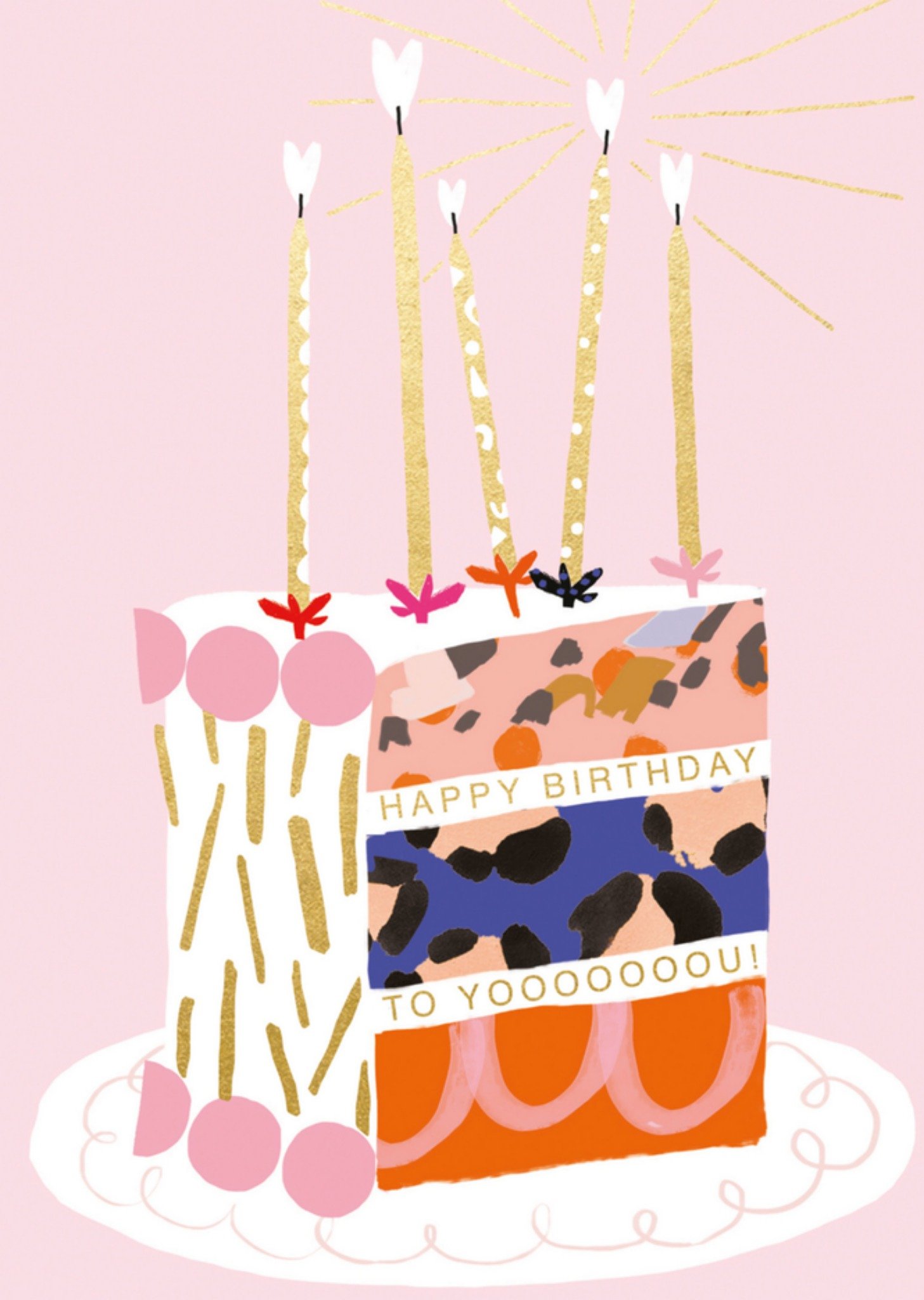 Abacus Verjaardagskaart taart Kaart Abacus Cards