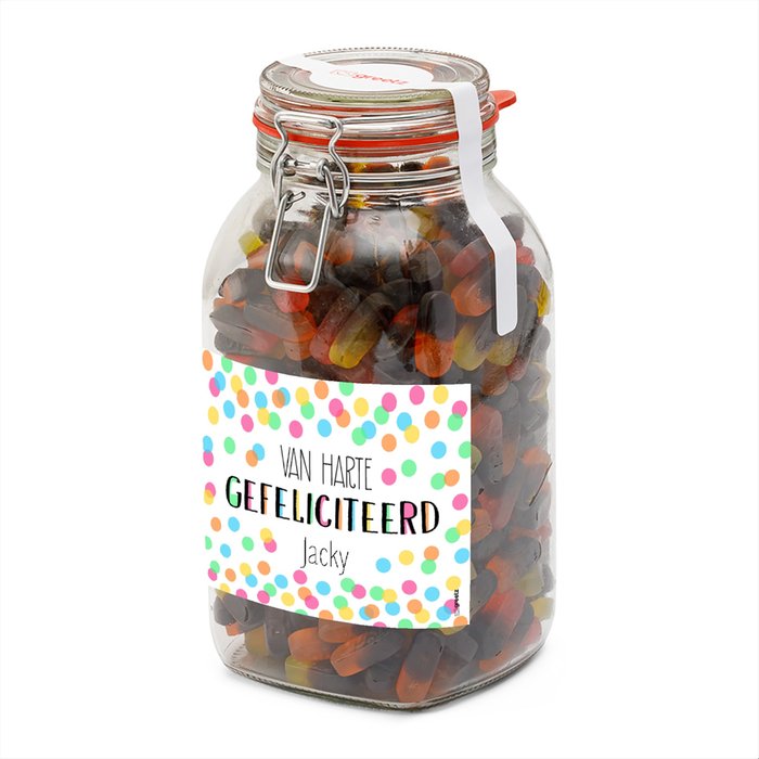 Redband | Snoeppot Dropfruit | 1,9 kg | Gefeliciteerd met eigen naam