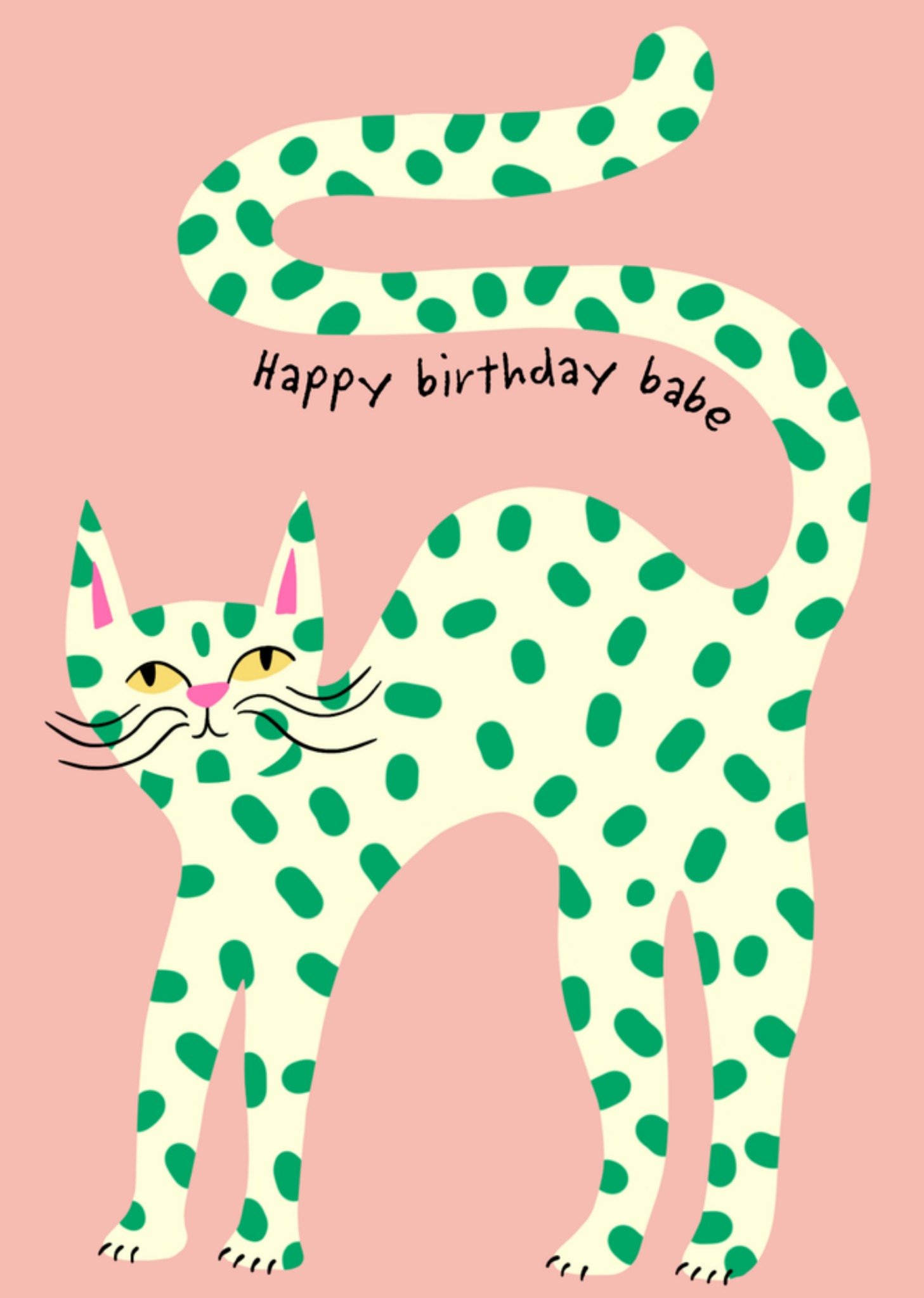 Greetz Verjaardagskaart kat babe Standard Card