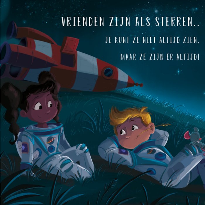 De Kleine Astronauten | Vriendschapskaart | Sterren