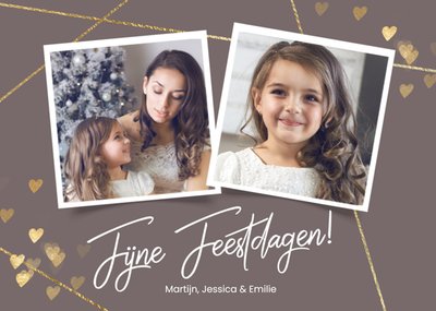 Luckz | Kerstkaart | Hartjes | met eigen foto