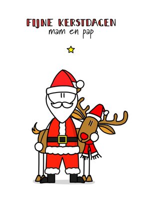 YH Tekent | Kerstkaart | Mam en pap