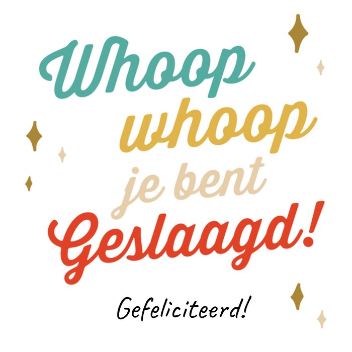 Greetz | Geslaagd kaart | whoop geslaagd