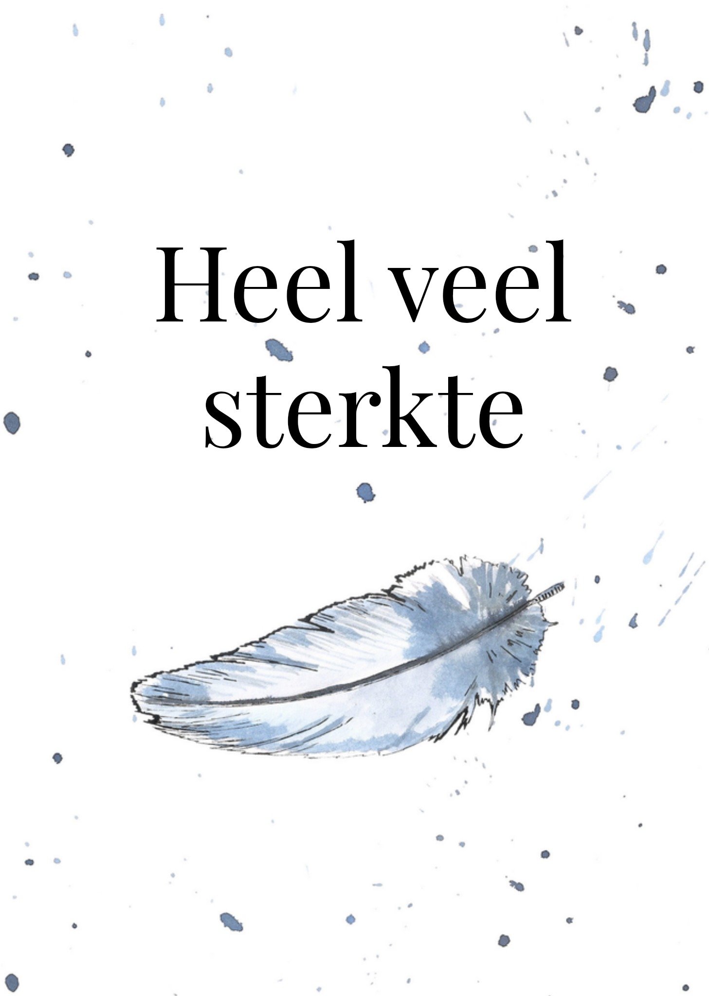 Condoleancekaart veel sterkte Kaart Marie Bodié