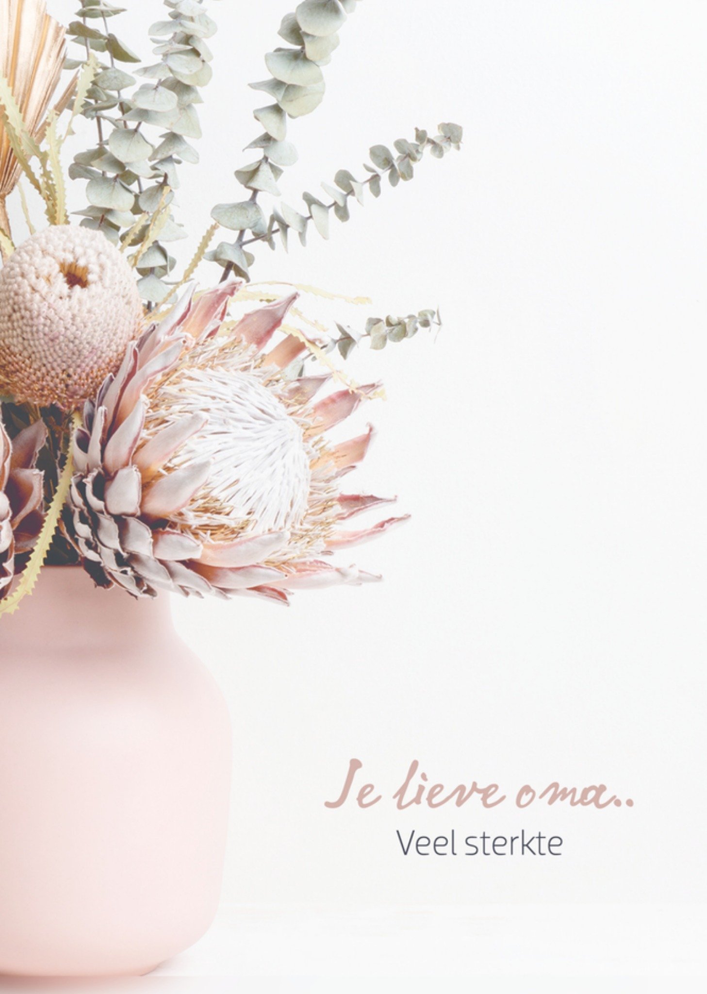 Condoleancekaart bloemen oma Kaart TMS