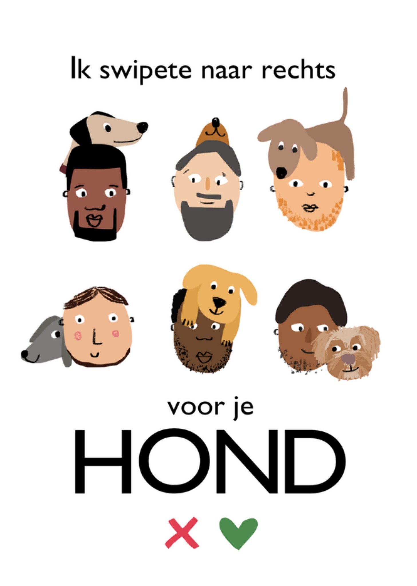 Valentijnskaart swipete naar rechts Kaart Greetz