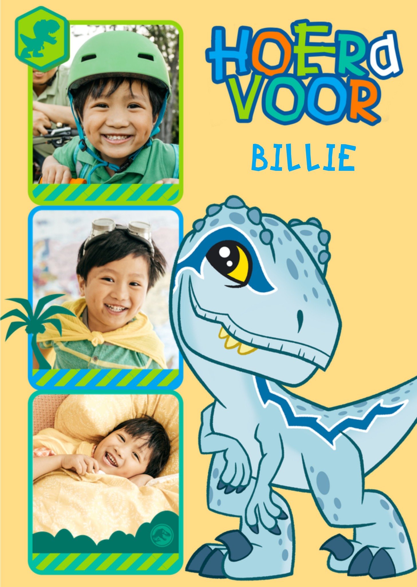 Verjaardagskaart Met fotos Kaart Jurassic World