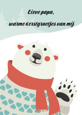 Paperclip | Kerstkaart | Denken aan | Ijsbeer