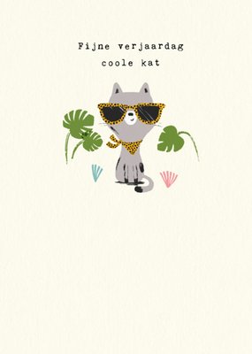 iDrew Illustrations | Verjaardagskaart | coole kat