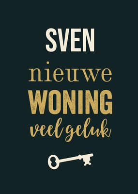 Typografisch Sleutel Nieuwe Woning Kaart