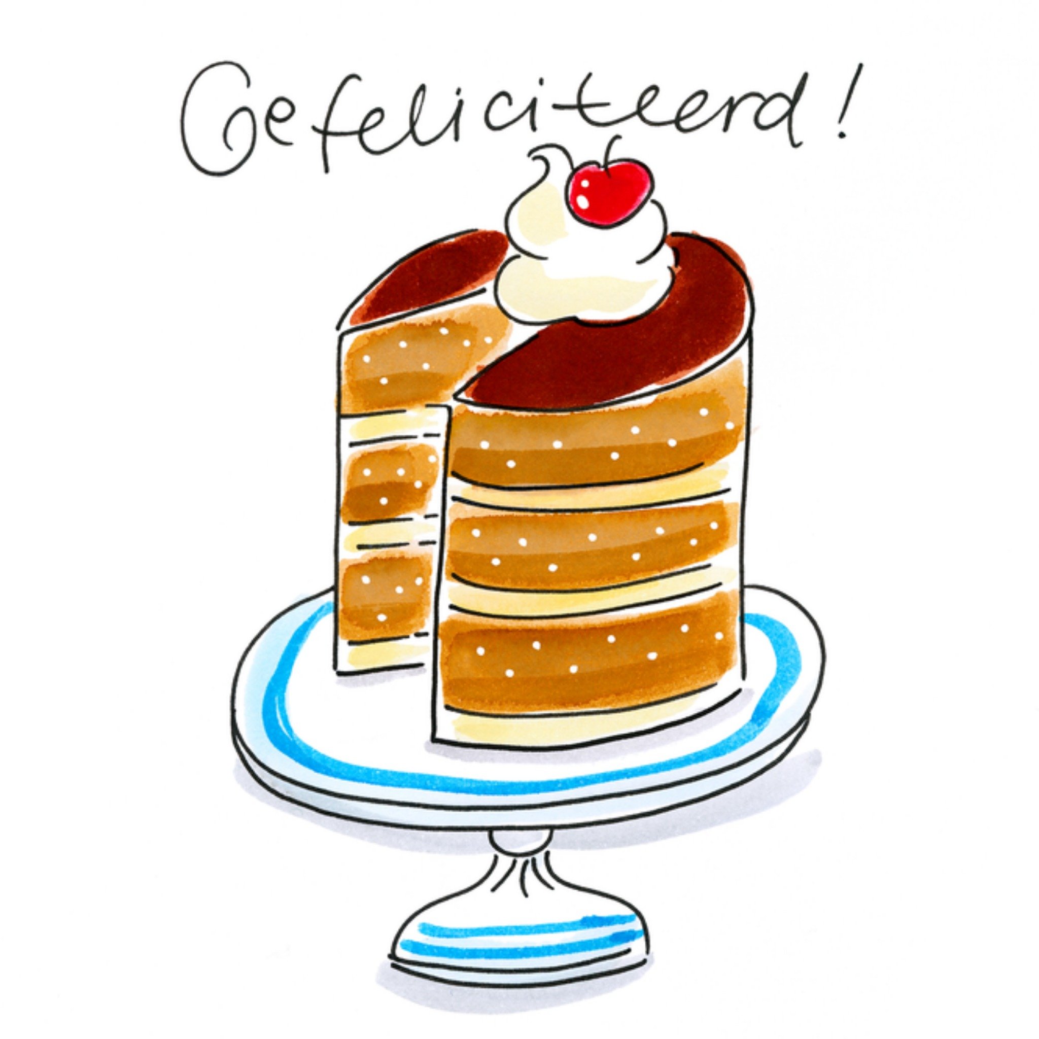 Blond Amsterdam Verjaardagskaart Gefeliciteerd Vierkant