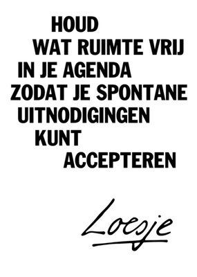 Loesje | Zomaarkaart| agenda | spontaan