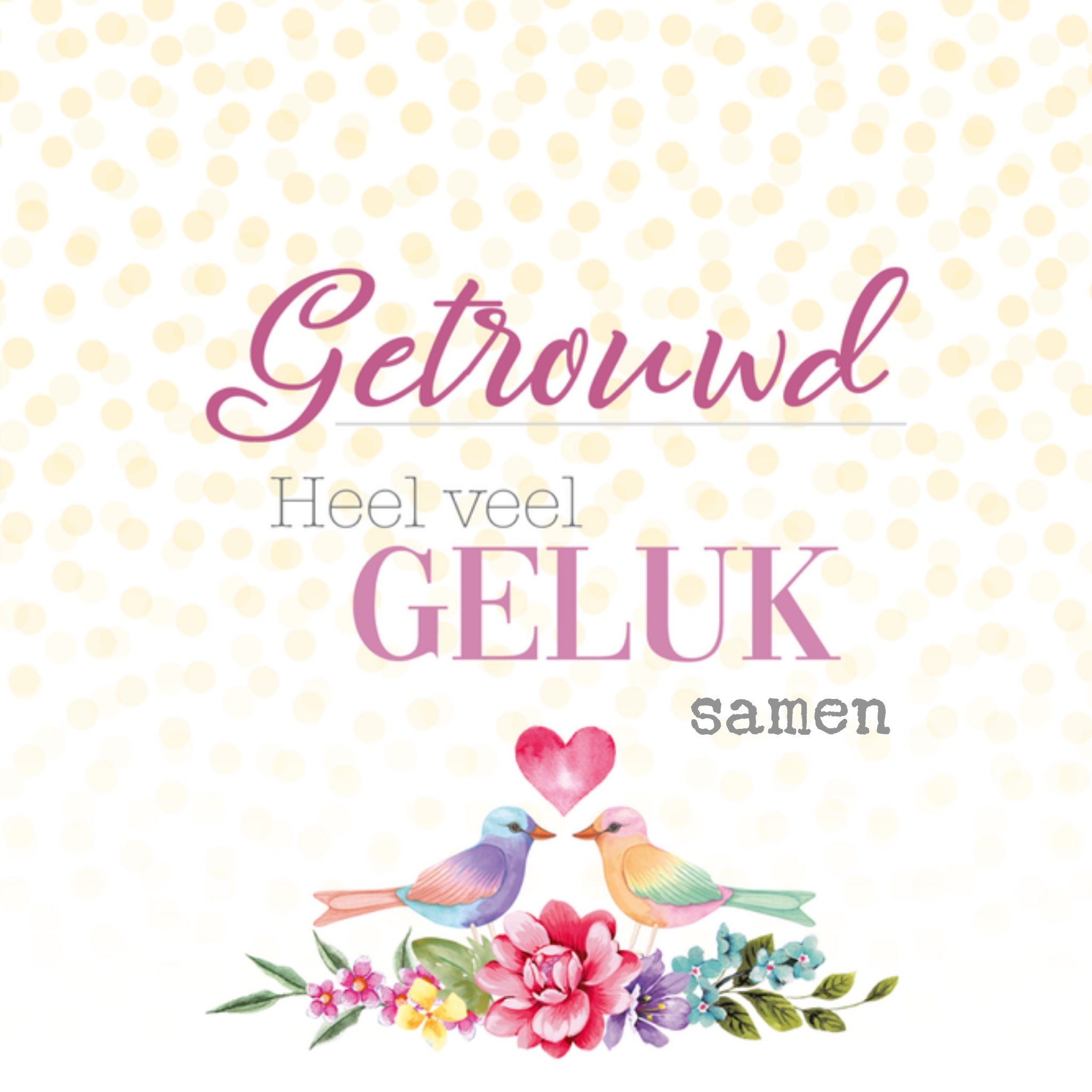 Huwelijkskaart Getrouwd Vierkante Kaart Endless Mae