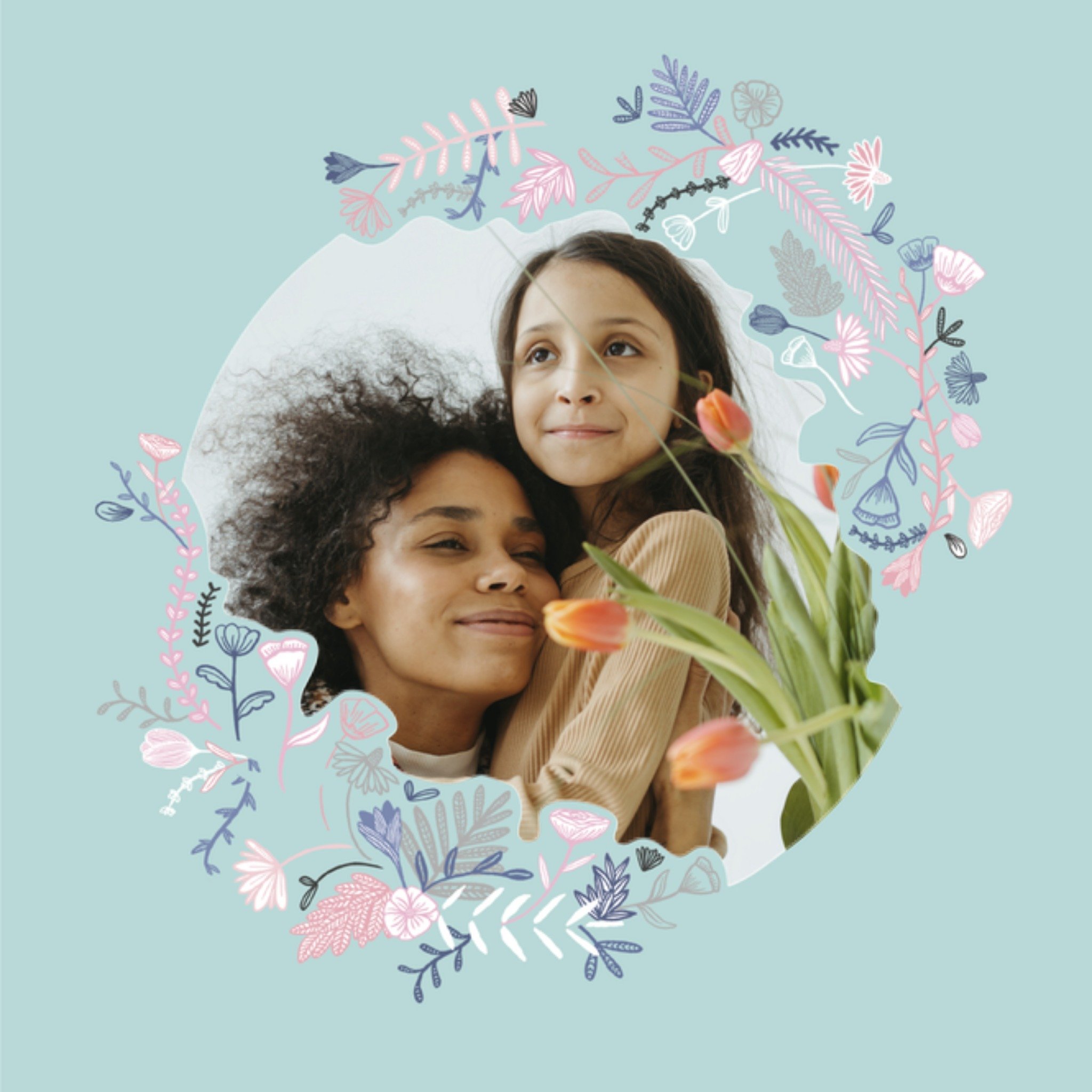 Verjaardag fotokaart Vierkante Kaart UK Greetings