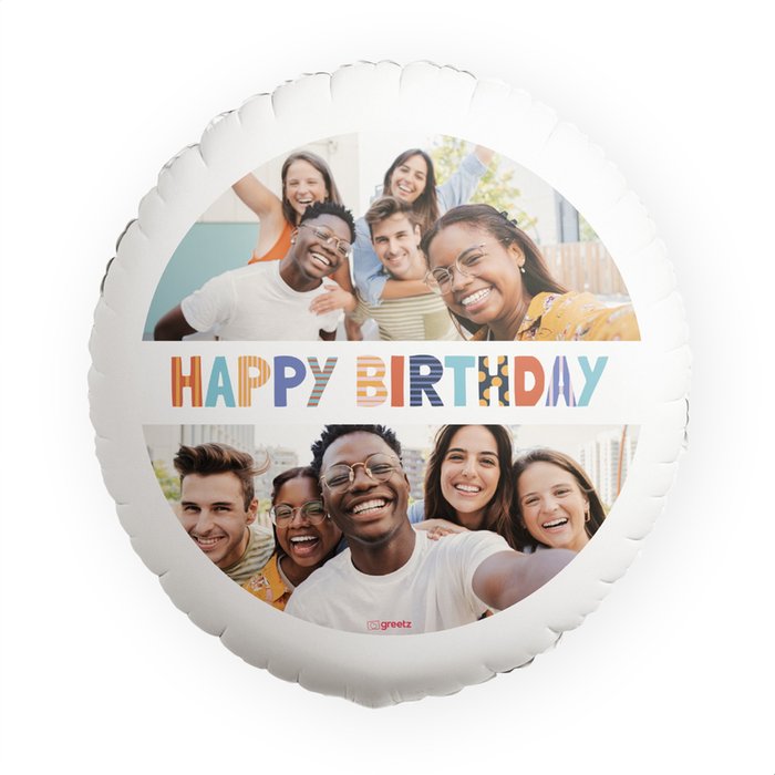 Ballon | Happy Birthday | Foto aanpasbaar