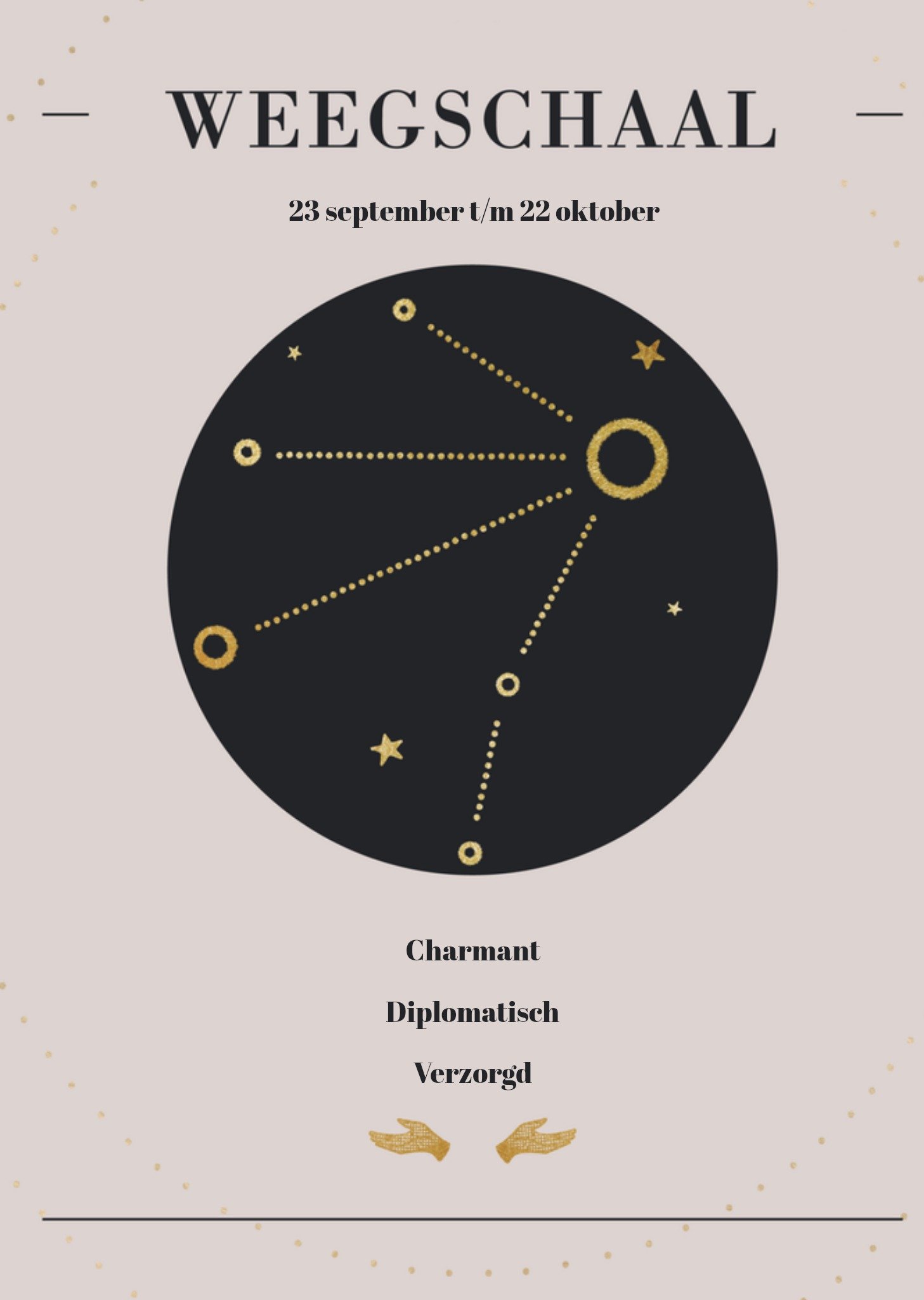 Sterrenbeeld kaart Weegschaal Greetz