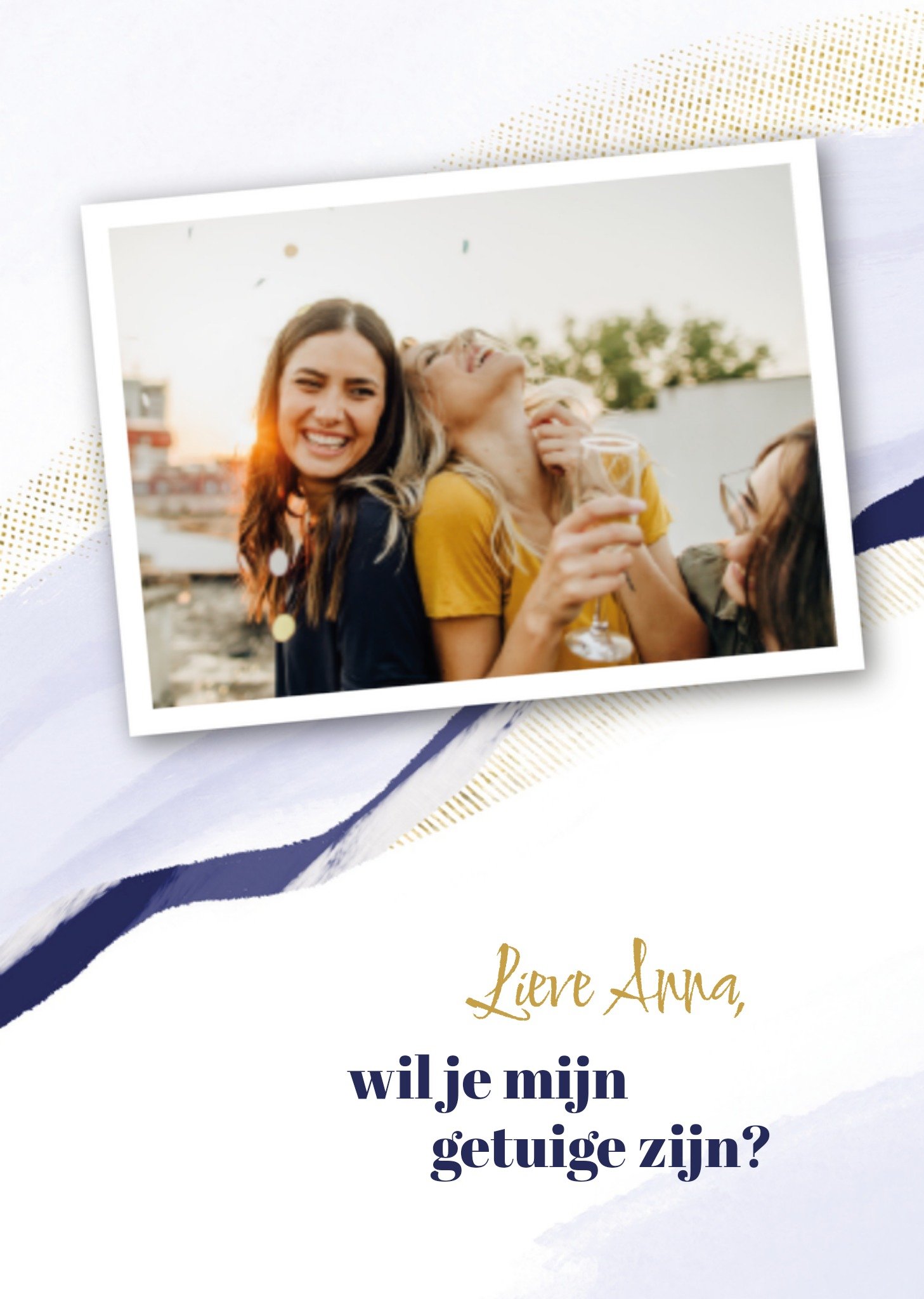 Greetz Huwelijkskaart Getuigen Naam Foto Standard Card