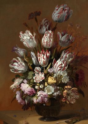 Klaas de Jong | Kunstkaart | stilleven met bloemen