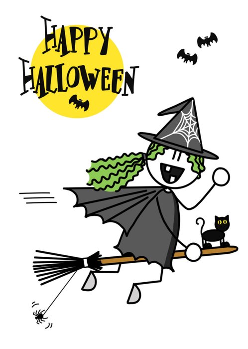 YH Tekent | Halloweenkaart | illustratie