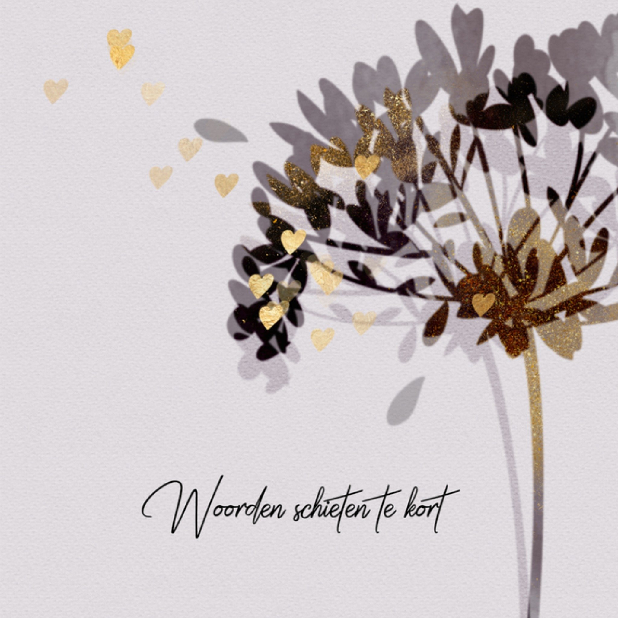 Condoleancekaart Woorden schieten te kort Vierkante Kaart Luckz