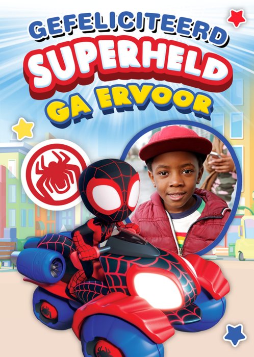 Spiderman | Verjaardagskaart | Superheld | Met foto