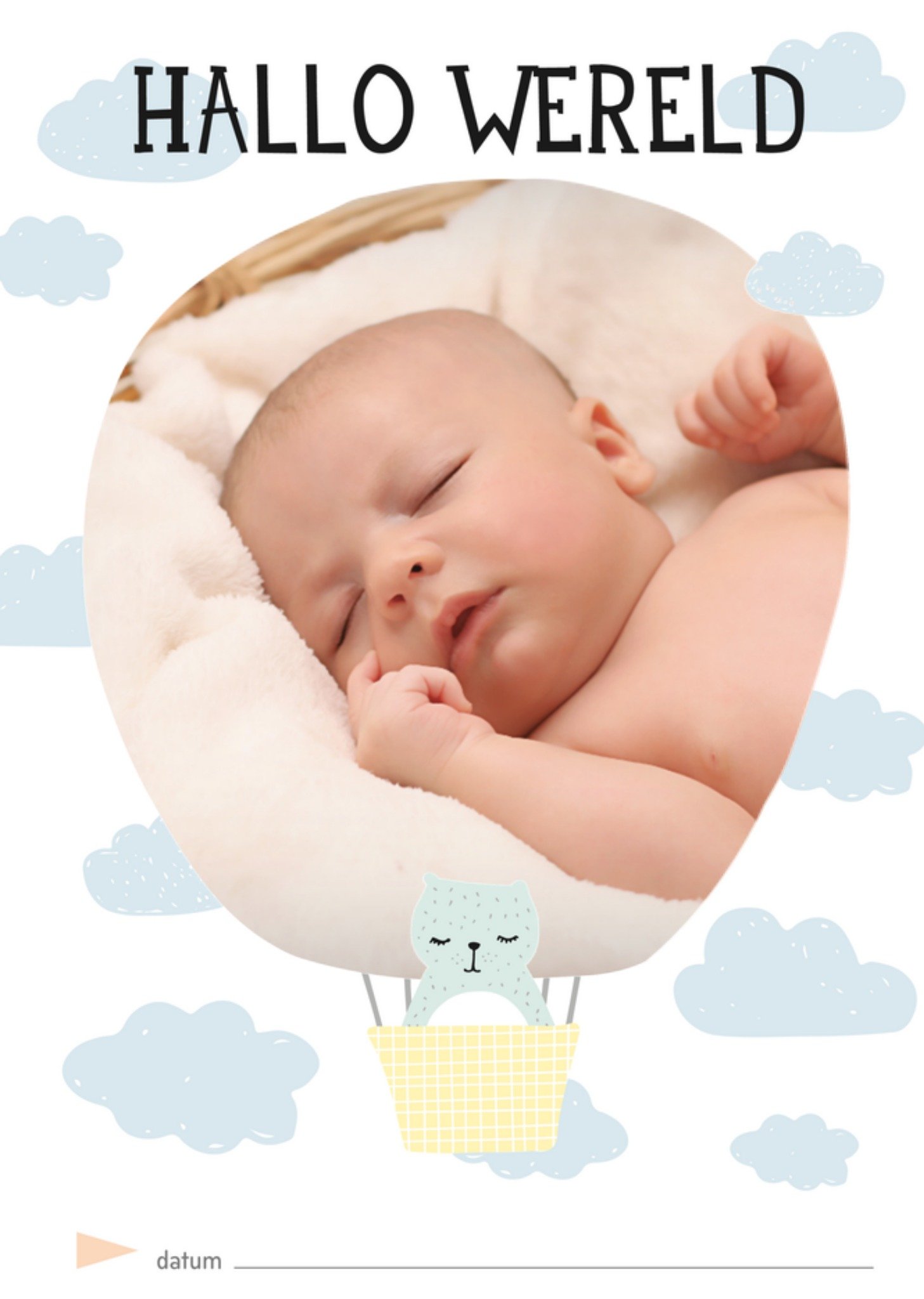 Geboortekaart Met foto Kaart Milestone