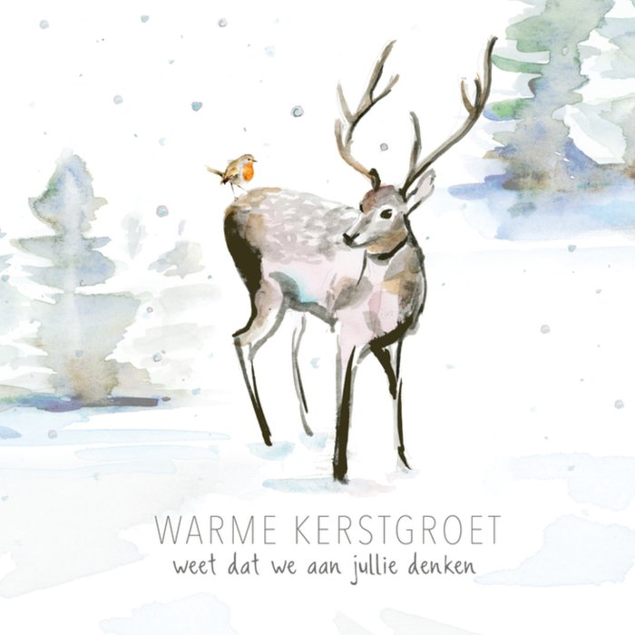 Michelle Dujardin | Kerstkaart | rendier