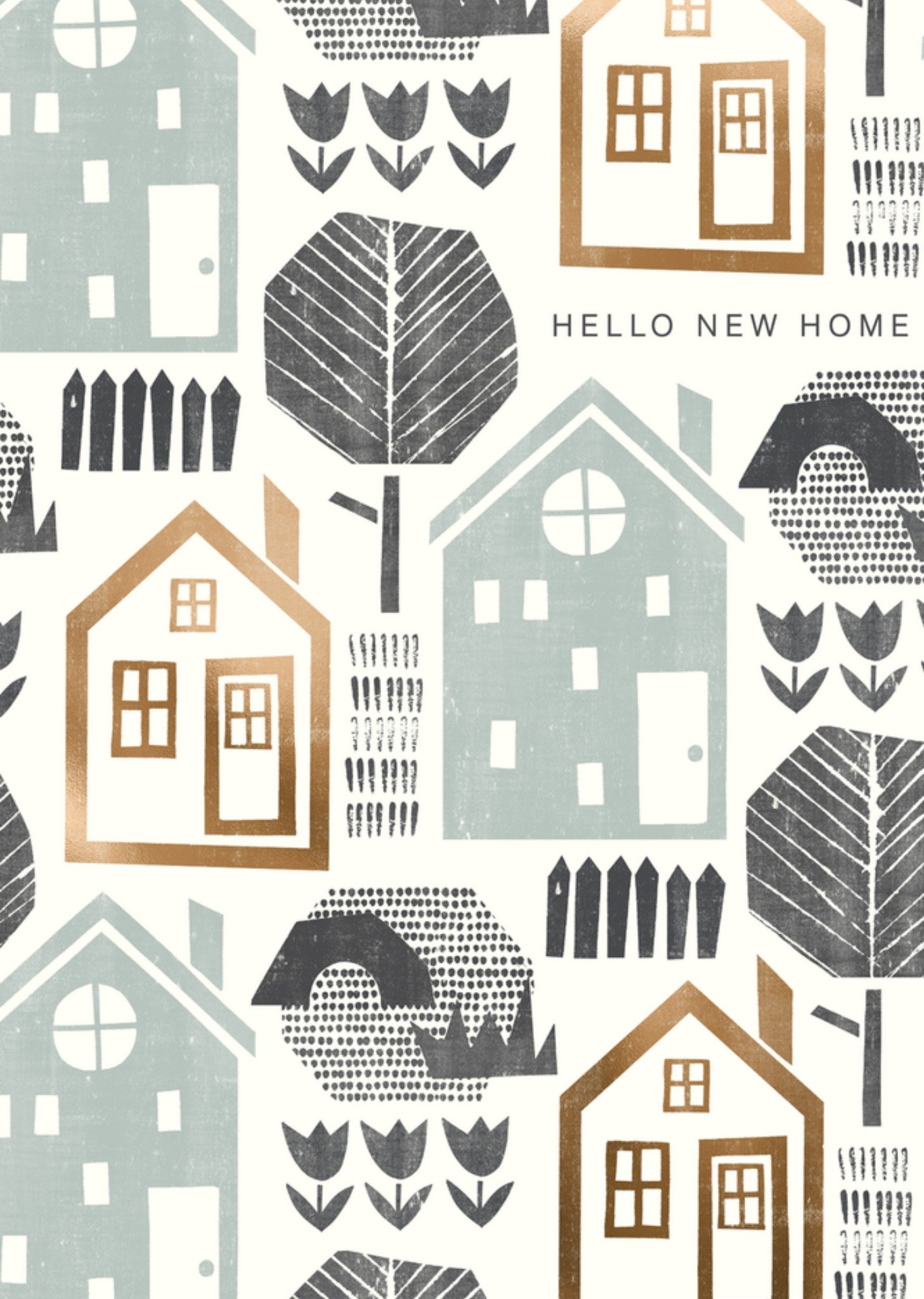 Nieuwe woning Illustratie Kaart UK Greetings