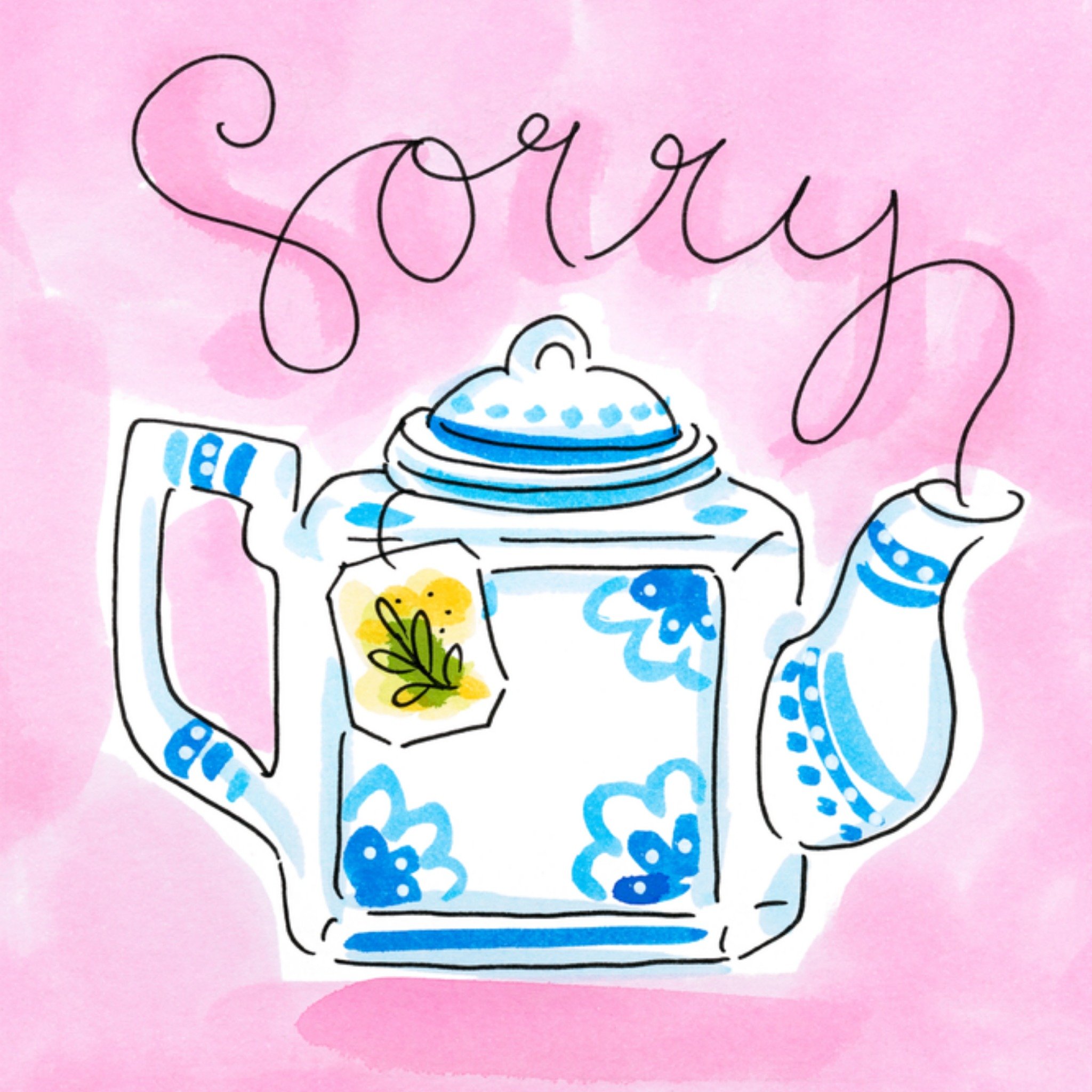 Sorry kaart theepot Vierkante Kaart Blond Amsterdam