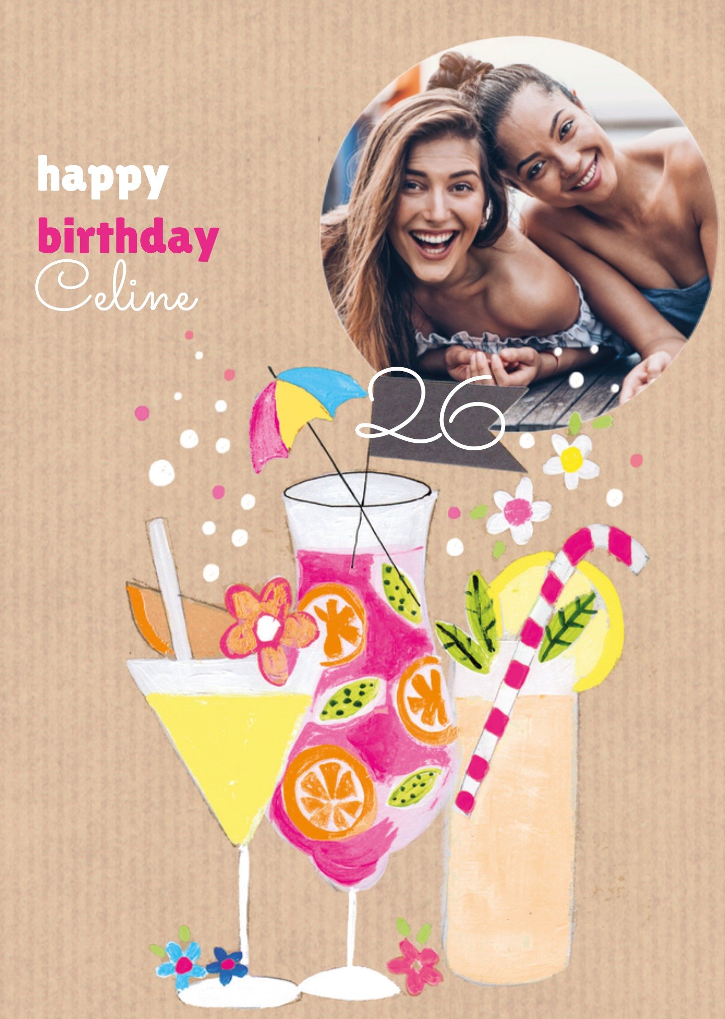 Verjaardag Eigen naam foto Kaart TMS