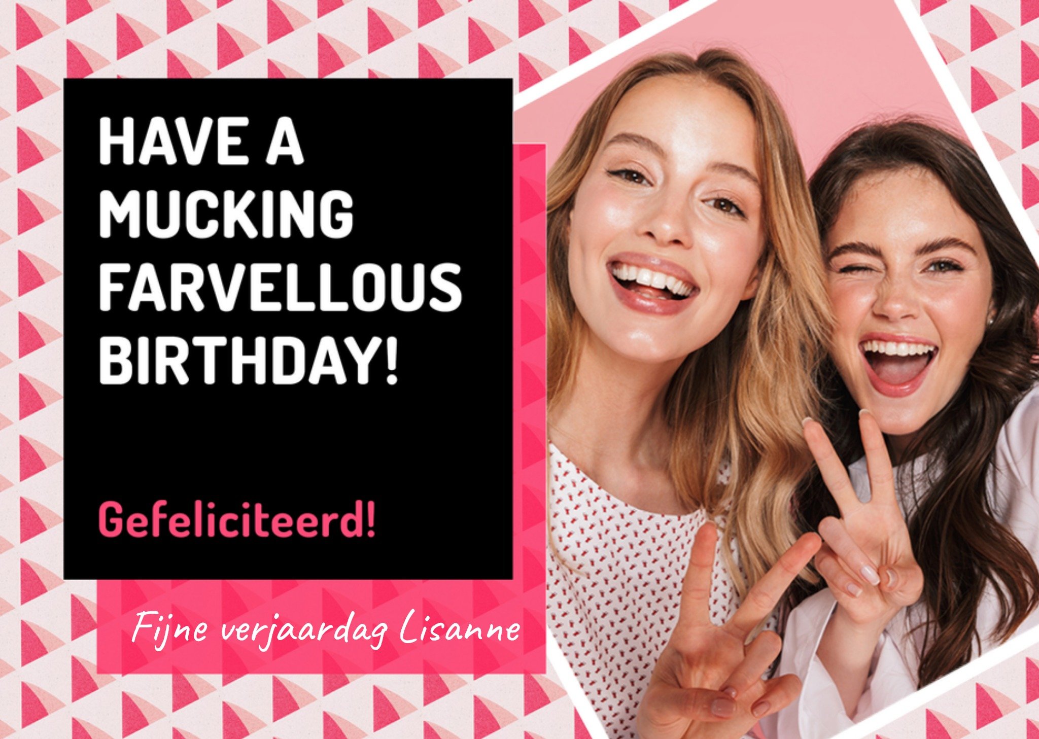 Verjaardagskaart met eigen naam Kaart Love Repeat