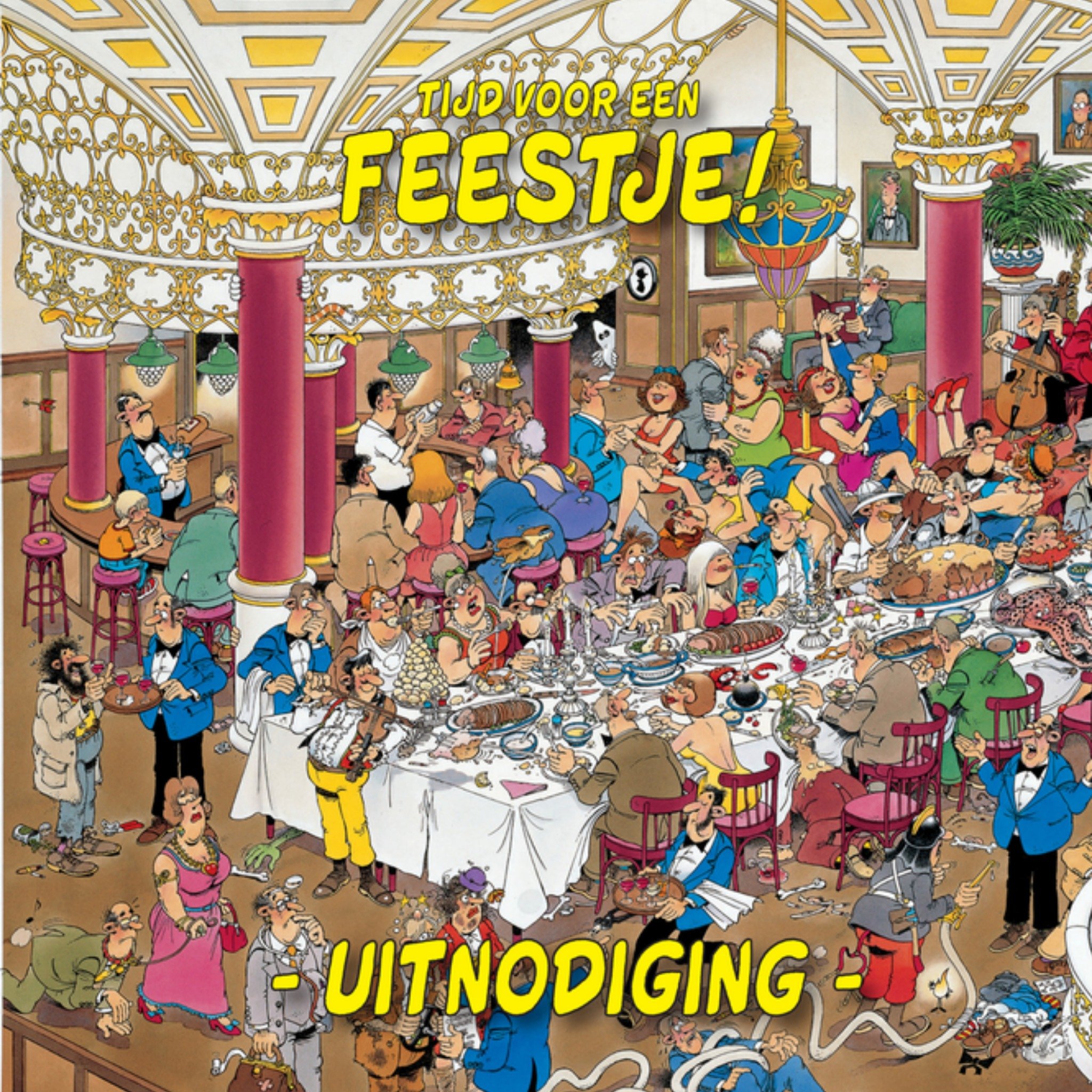 Tijd voor een feestje Vierkante Kaart Jan van Haasteren