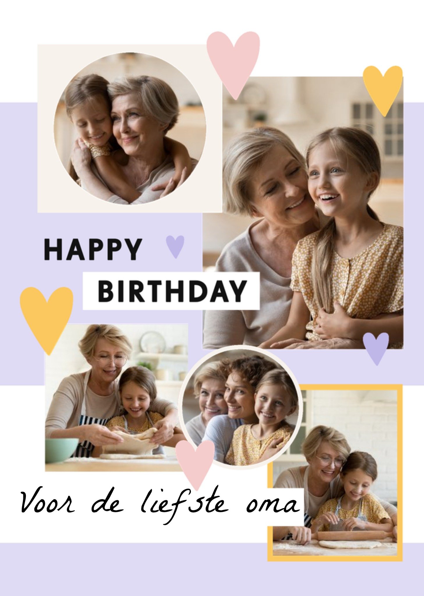 Greetz Verjaardagskaart Hartjes Liefste Oma Standard Card