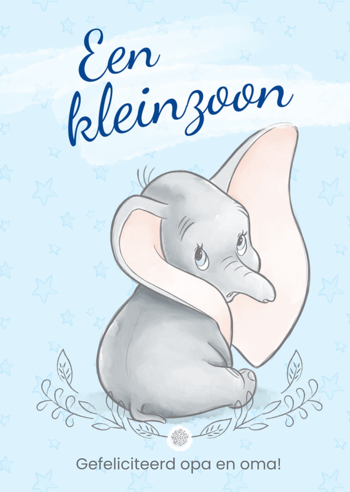 Geboortekaart Dumbo Kleinzoon Kaart Disney