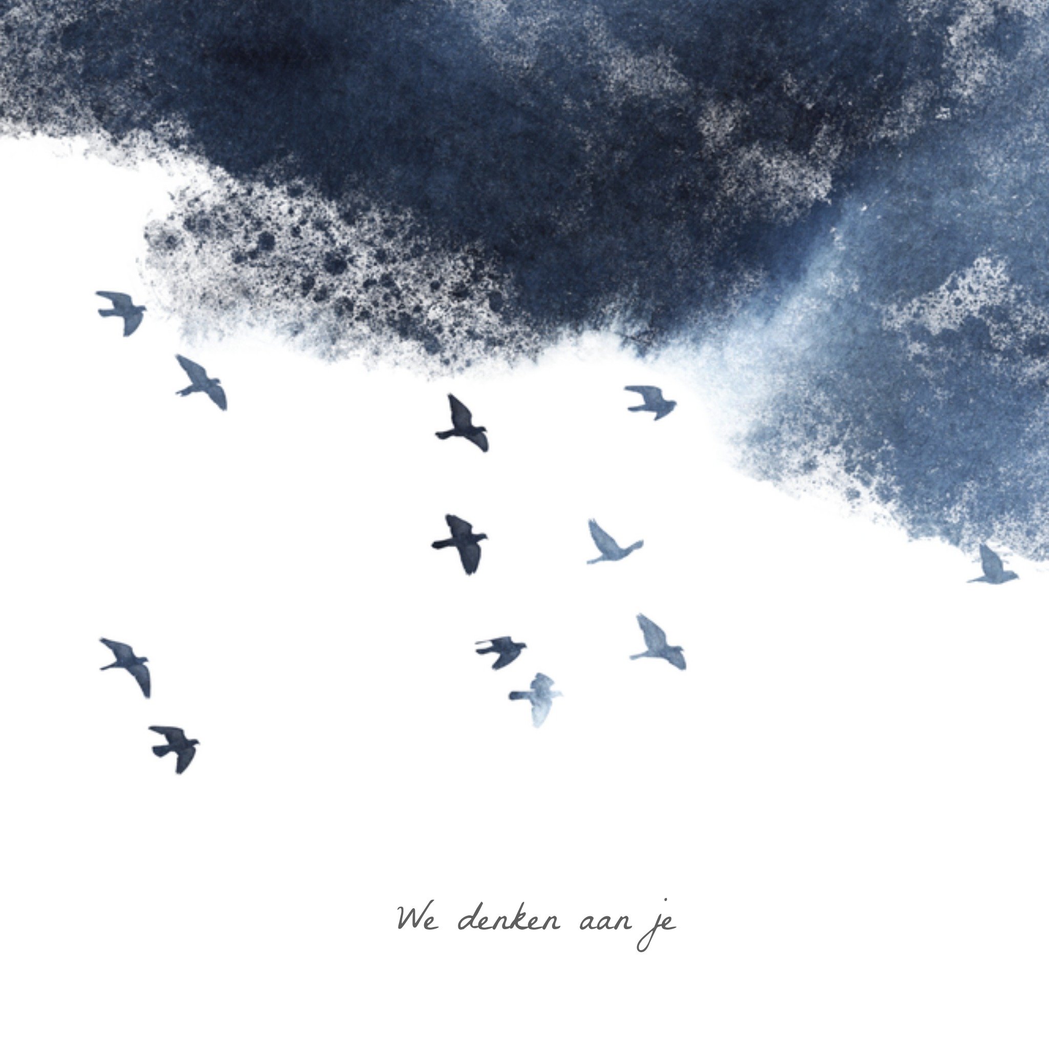 Condoleancekaart We denken aan je Vierkante Kaart Luckz