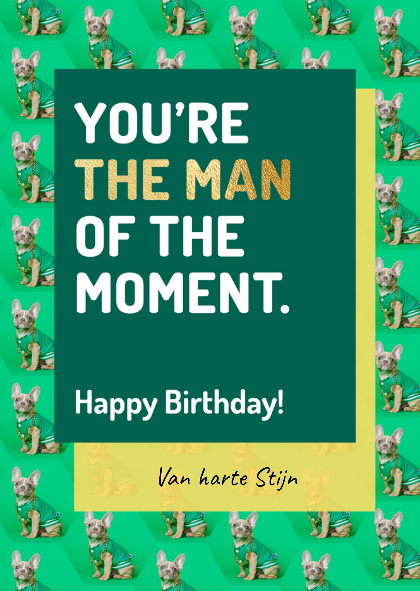 Verjaardagskaart Man of the moment Kaart Love Repeat