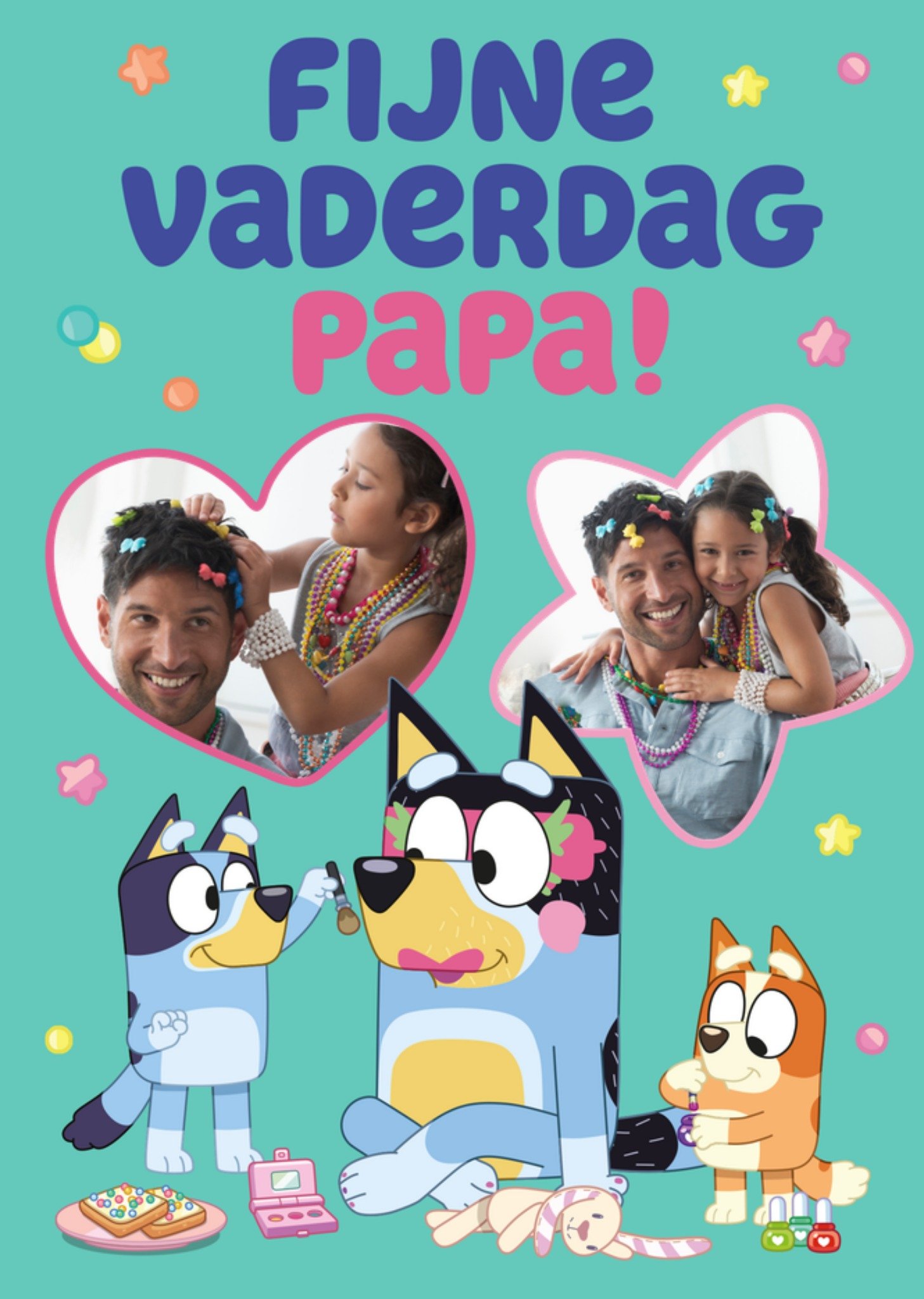 Vaderdagkaart - Bluey - Fijne vaderdag papa!