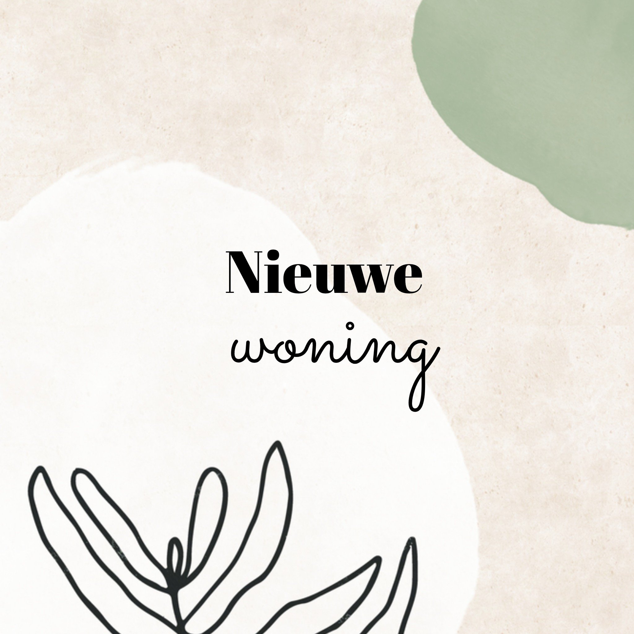 Greetz Nieuwe woning kaart Natural shape Vierkant