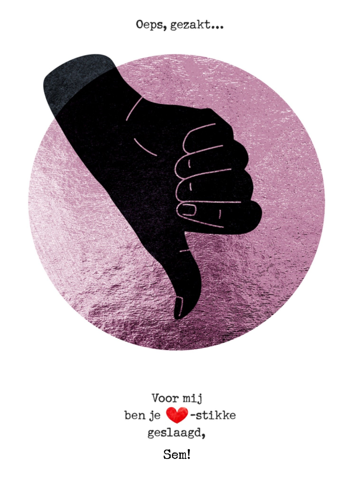 Gezakt kaart Oeps! Kaart Bright Spot