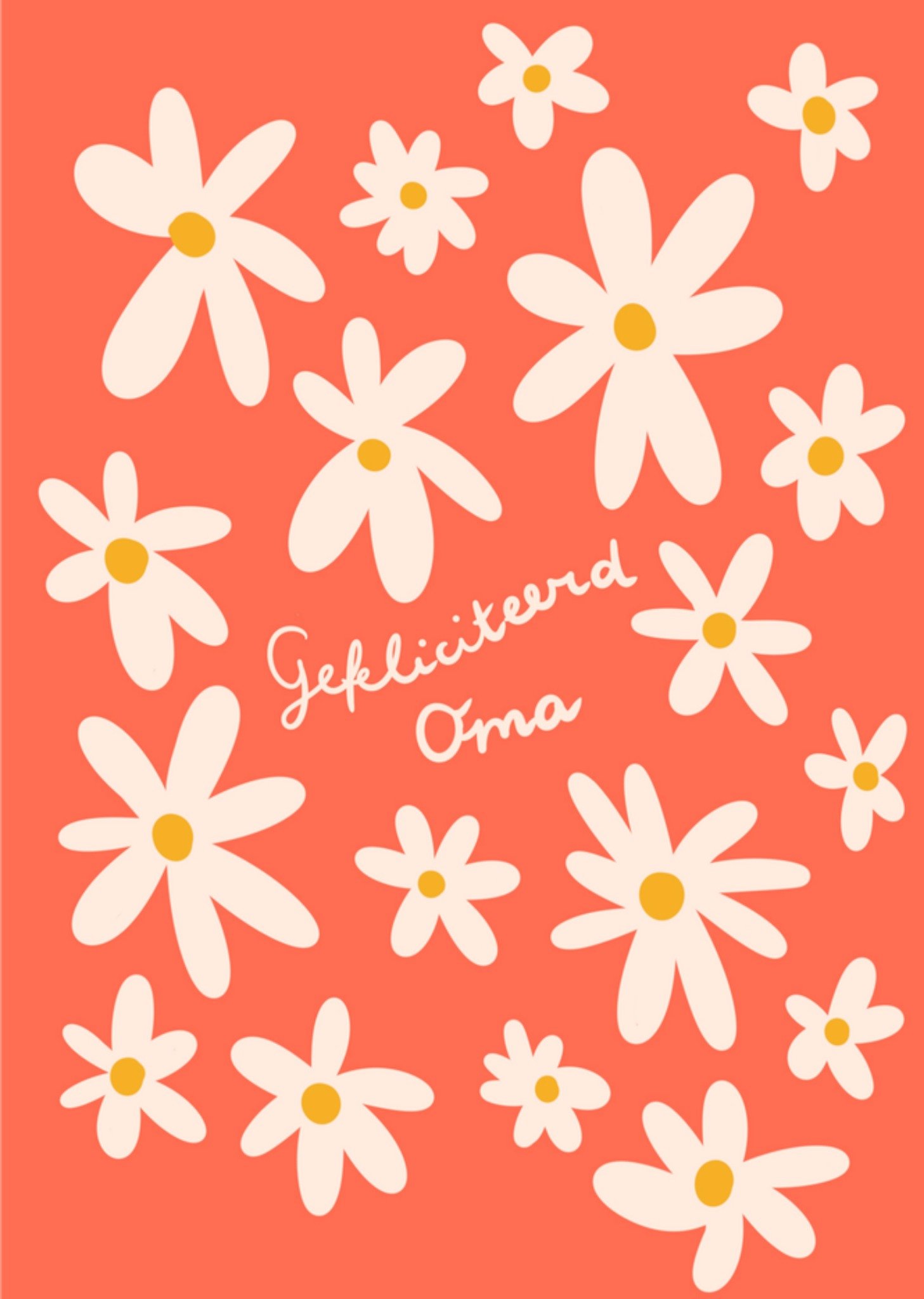 Greetz Verjaardagskaart Gefeliciteerd Oma Bloemen Standard Card